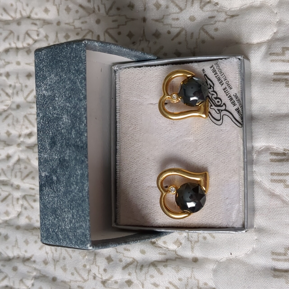 GENUINE Hematite Hypo Allergenic Earrings
